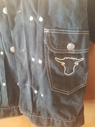 Hopalong Cassidy Denim Jacket Boys Sz12 Western Cowboy Costume Vintage Blue Bell 3