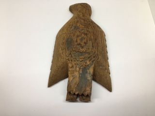 Hand Carved Wooden Bird Antique Primitive Eagle Sculpture Wood Figure Folk Art 4