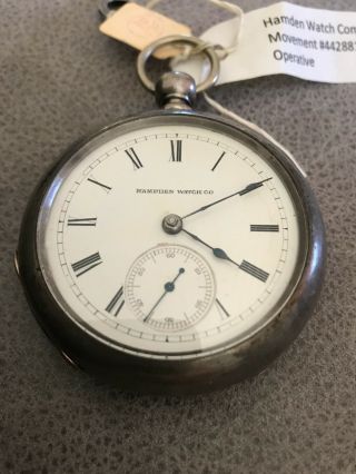1886 - 87 Hamden Watch Co Company Pocket Watch