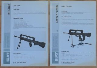 FAMAS 5.  56mm Rifle brochure French Army Giat MAS.  223 military assault bull pup 4