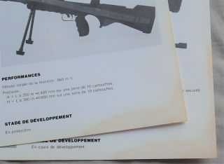 FAMAS 5.  56mm Rifle brochure French Army Giat MAS.  223 military assault bull pup 5