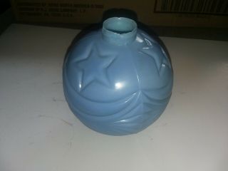 Moon And Star Blue Milk Glass Lightning Rod Ball Cabin Home Roof Decor