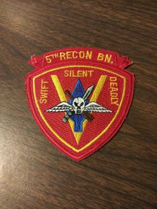 Us Marine Corps 5th Recon Battalion 3.  5 " X 3.  5 " Patch