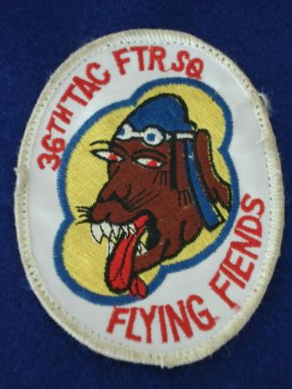 Vintage Usaf 36th Fighter Squadron Flying Fiends Patch Osan