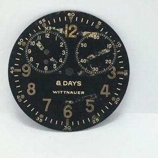 Vintage Wittnauer Military Chronograph Aircraft Clock Dial 48mm Ufix