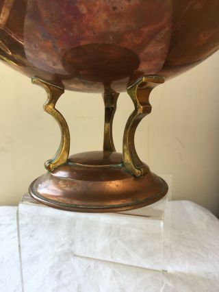 Vintage Arts And Crafts Style Linton Copper And Brass Tazza/Pedestal Bowl 2