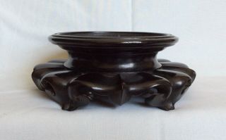 19th Century Chinese Carved Hardwood Vase Stand