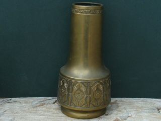 Wmf Art Nouveau Brass Vase.  Emu Mark.