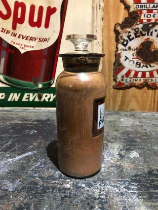 Rare Antique Vintage P.  Alo.  E.  Can.  Apothecary Bottle Jar