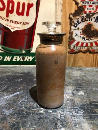 RARE Antique Vintage P.  ALO.  E.  CAN.  Apothecary Bottle Jar 2