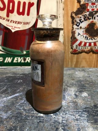 RARE Antique Vintage P.  ALO.  E.  CAN.  Apothecary Bottle Jar 3