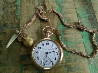 Hamilton 18s Pocket Watch /946 23 Jewels Adjusted,  14k Solid Gold Case,  Serviced