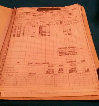 WWII Flight Log Book of pilot James Shumate KIA 8/8/45,  w/12/42 to 7/45 3
