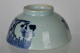 Fine Antique Chinese Hand painted Blue and White Bowl 8