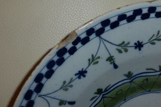 Antique English Delft Plate Circa 1750 - Extremely Rare and Hard to Find 7