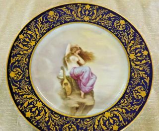 Antique Royal Vienna Porcelain Plate 9½ " Lorelei