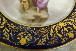 ANTIQUE ROYAL VIENNA PORCELAIN PLATE 9½ 