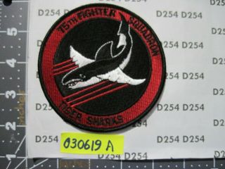 Usaf Air Force Squadron Patch 75th Fighter Sqdn Moody Afb Tiger Sharks