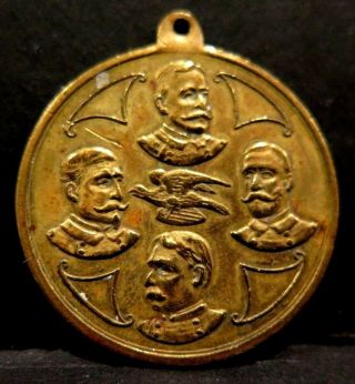 Spanish American War Dewey U.  S.  S.  Remember The Maine Token Medal Spanam Saw