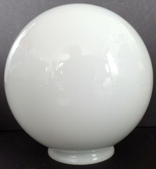 Vintage Round 7.  75 " Milk Glass Lamp Globe Mid - Century Modern White Sphere Shade