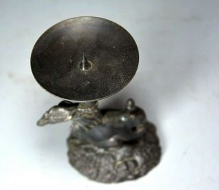 Collect Antique Bronze Hand Carve Lifelike Squirrel Unique Delicate Candlestick 5