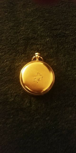 ANTIQUE ELGIN FANCY ENGRAVED HUNTING CASE POCKET WATCH 14K YELLOW GOLD 3