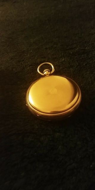 ANTIQUE ELGIN FANCY ENGRAVED HUNTING CASE POCKET WATCH 14K YELLOW GOLD 4
