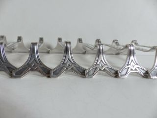 Rare & Set Of 8 Silver Plated Art Deco Knife Rests 1930 