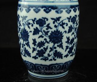 Exquisite China Hand Painted flower Blue and White Porcelain vase b02 3