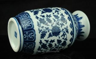 Exquisite China Hand Painted flower Blue and White Porcelain vase b02 5
