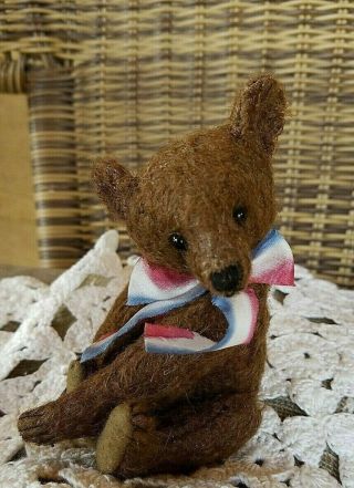 OOAK Artist Made Mohair Teddy Bear TINY PATRIOTIC BEAR TEDDY BEAR FRIEND 2