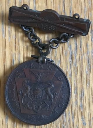 Vintage Spanish American War Us Army Pennsylvania National Guard Marksman Medal