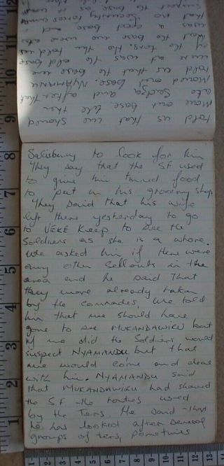 Selous Scouts 6 Troop diary kept on operations in 1976 during Rhodesian Bush War 7