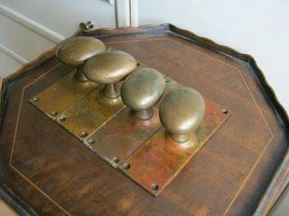 2 Pairs Of Antique Brass Door Knobs /handles
