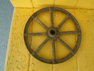 Antique Wooden Spoke Wheel Appox 11 Inches Farm Decor