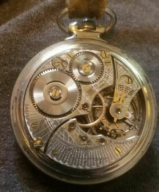 SANTA FE SPECIAL Double Roller 21 Jewel POCKET WATCH Illinois Watch Co. 2