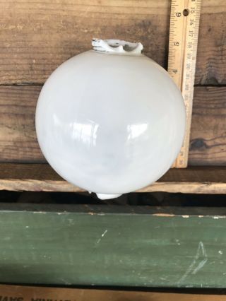 Lightning Rod Ball White Milk Glass Roof Cabin Home Barn Decor