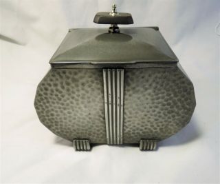 Art Deco Modernist Pewter Tea Caddy