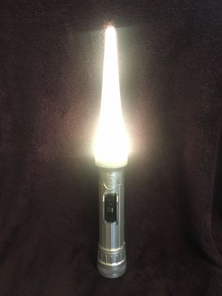 Vintage Fulton Mx - 993/u Military Flashlight W/cone Made In Usa