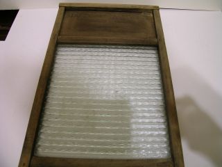 Vintage Carolina Wood and Glass Washboard 6