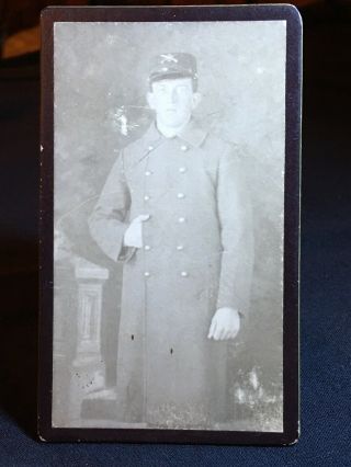 1898 Spanish American War Era Infantry Soldier CDV Photograph Photo Military 2