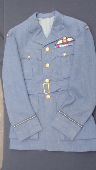 Royal Canadian Air Force Officers Service Dress Tunic - Named Pilot 409 Sqd Wwii