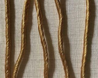 5 SKEINS VINTAGE FRENCH GOLD METALLIC THREAD c1930 - 50 5