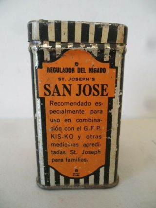 Antique Medical Tin The Gerstle Medicine Co San Jose Memphis Tenn 4