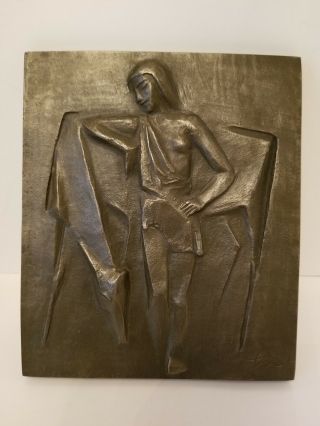 Fritz Melis Bronze Plaque Mid Century