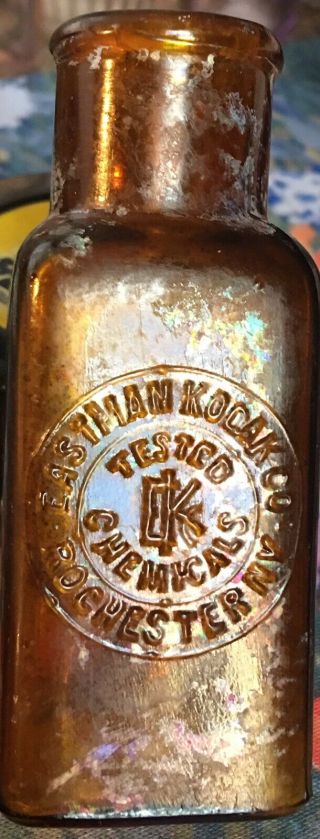 Antique 1900’s Research Laboratories Eastman Kodak Co Mannitol Glass Bottle