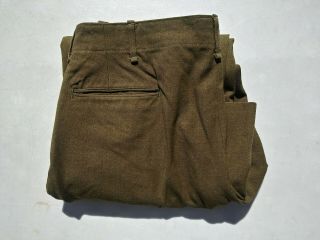Ww2 Us Army Wool Button Fly Officers Pants/trousers Size 38x31 - Date 11/09/1937
