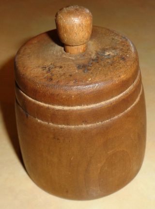 Antique Primitive Wooden Butter Mold Press Hand Carved Star Design