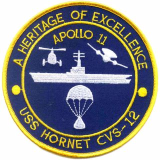 Cvs - 12 Uss Hornet Ship Patch Apollo 11 Recovery