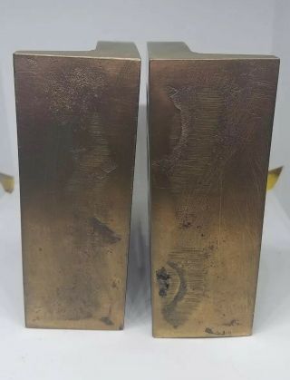 Antique Bronze Architectural Cathedral Windows Bookends 4